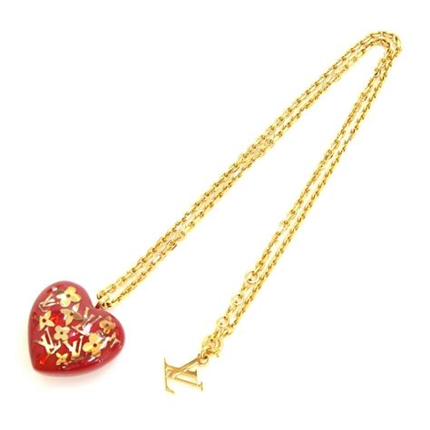 louis vuitton red heart necklace|Louis Vuitton gamble necklace.